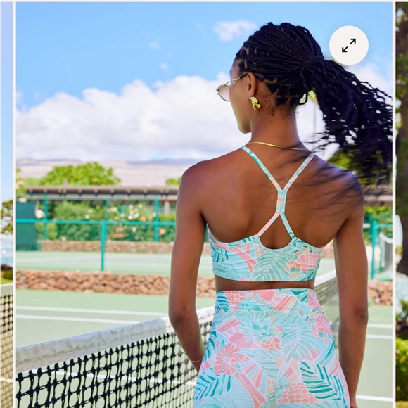 NWT Kenny Flowers Tropical Print Sports Bra, M - Picture 2 of 3